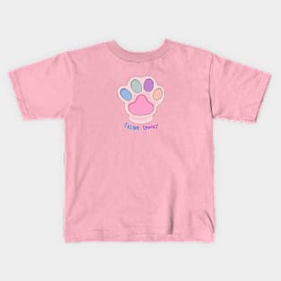 Feline Spooky || White paw version Kids T-Shirt